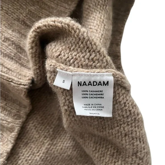 Naadam Signature Cashmere Raglan Crewneck Sweater, Size Small - Picture 9 of 11
